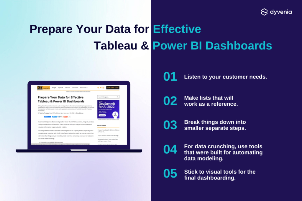 5 steps to create effective Tableau & Power BI Dashboards